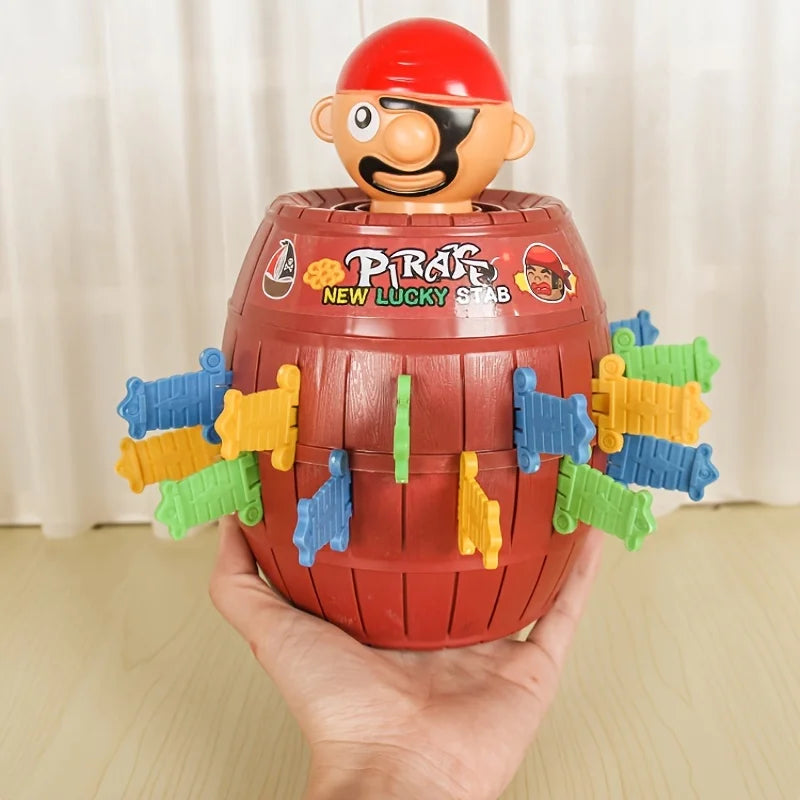 Pirate Bucket Children'S Toy Interactive Small Board Game Parody Prank Sword Insertion Wooden Bucket Mr. Game